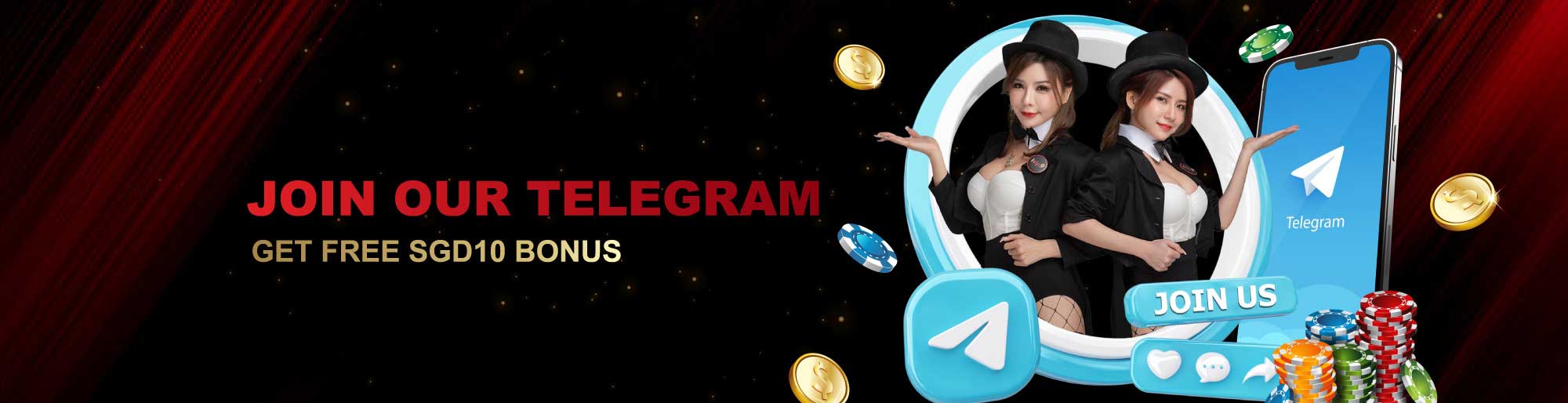Join Telegram and get SGD 10 IVIP9 Banner